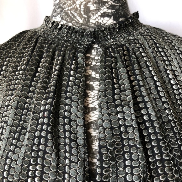 Ramy Brook Damen Charley Long Sleeve Blouse Black Large - Picture 2 of 11